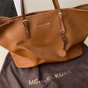 Michael Kors Brown Leather Tote Bag